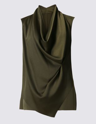 Tailored Fit Sleeveless Shell Blouse